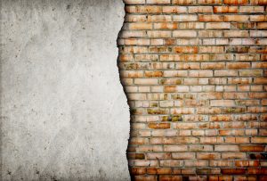 old cracked brick wall background